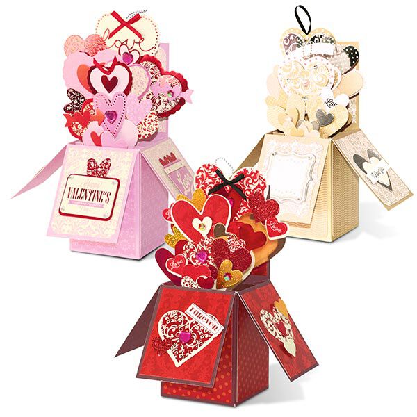 Pop-up dozenset Valentijnsdag [ 3Stuk ] – rood/pink,  image number 1
