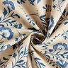 Decostof Half panama Bloemetjes – natuur/oceaanblauw,  thumbnail number 3