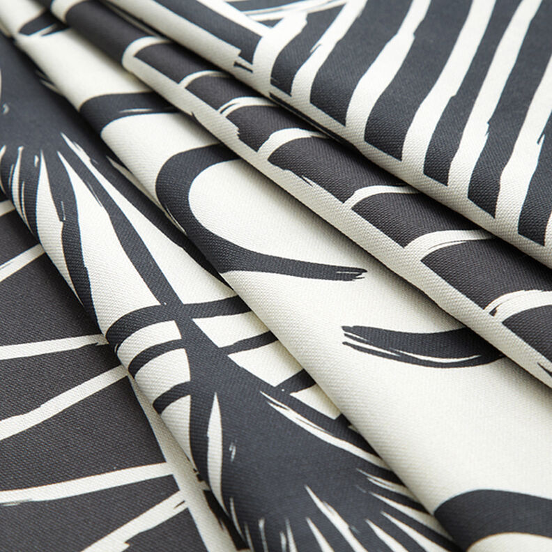Decostof Half panama abstracte vakken – ivoor/zwart,  image number 5