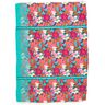 Viscose Voile groot bloemenrandontwerp Panel – petroleum,  thumbnail number 1