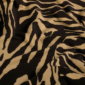 Viscosejersey Zebraprint – mocca/zwart, 