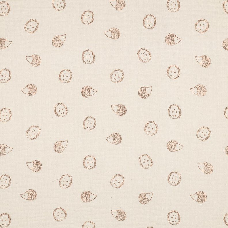 Mousseline/dubbel gehaakte stoffen Egels | Poppy Fabrics – natuur/lichtbruin, image number 1