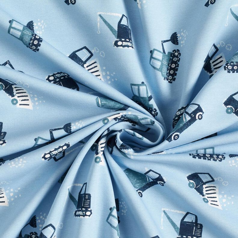 French Terry sommersweat Bouwplaats – lichtblauw,  image number 3