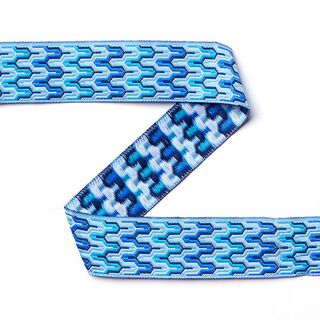 Webband etno waves [20 mm] - blauw, 
