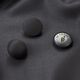Beklede knoop gloss - zwart,  thumbnail number 2