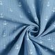 Mousseline/dubbel gehaakt stoffen anker – duifblauw/wit,  thumbnail number 3