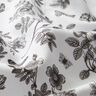 Viscosestof Bloemen en vlinders – wit/zwart,  thumbnail number 2