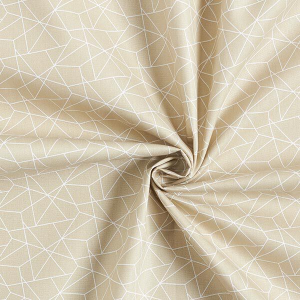 Katoenen stof Popeline Grafisch – beige, image number 3