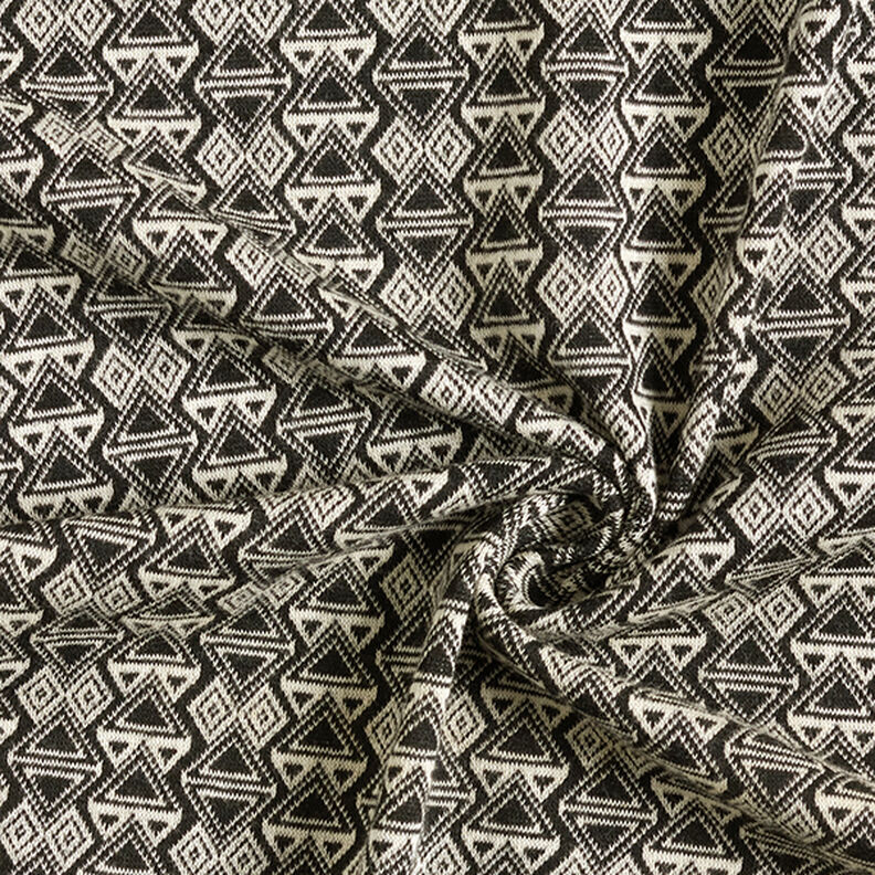 Gebreide jacquard driehoeken – zwart/wit,  image number 3