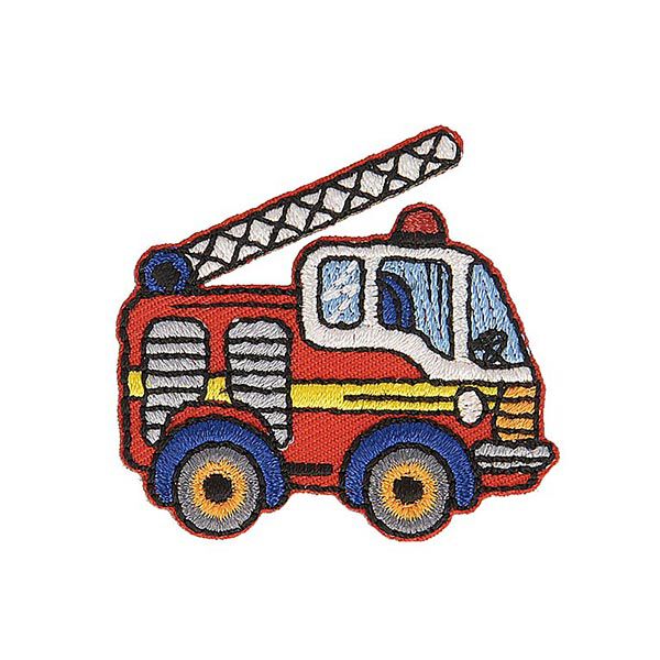 Applicatie brandweerwagen [ 4 x 4,5 cm ] – chili/ecru,  image number 1