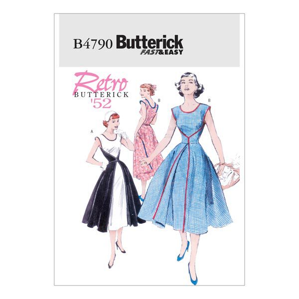 Vintage - jurk, Butterick 4790|34 - 40|42 - 46,  image number 1