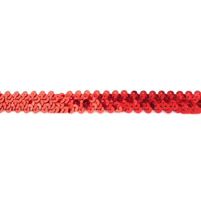 Elastische paillettenboord [20 mm] – rood,  image number 1