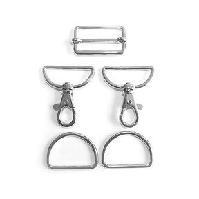 Tassen toebehoren Set [ 5-delig | 30 mm] – zilver metalen, 
