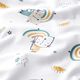 Katoenen stof Cretonne katten met regenboogparaplu's – wit,  thumbnail number 2