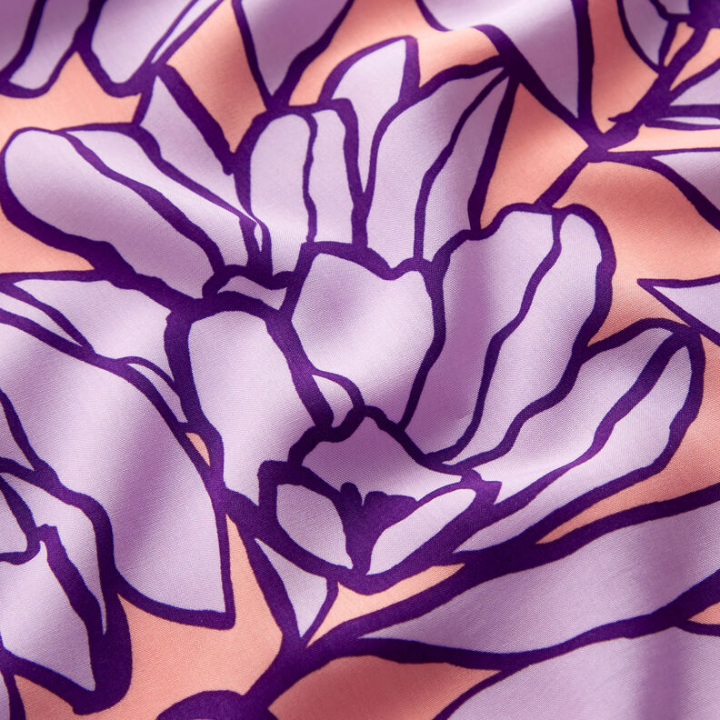 Lenzing Ecovero Inked Bouquet | Nerida Hansen – perzik sinaasappel/lavendel,  image number 2