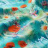Tassen Panel Canvas kleurrijke klaprozen – zwart blauw/vuurrood,  thumbnail number 4