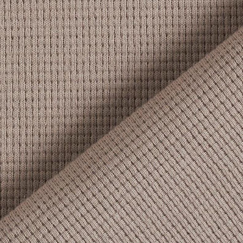 Mini Katoenen wafel jersey effen – taupe,  image number 4