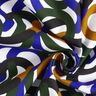 Decostof Half panama Retro cirkels – wit/donkergroen,  thumbnail number 3