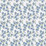 Katoenpopeline Bloemenzee – jeansblauw/wit,  thumbnail number 1