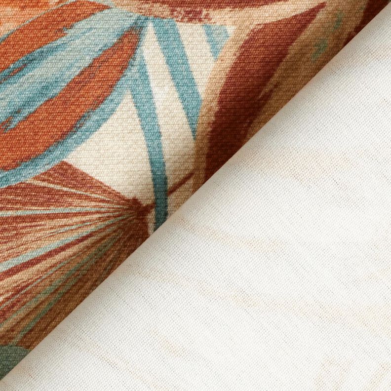 Outdoorstof Canvas Grote bladeren – natuur/terracotta,  image number 4