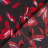 Crêpe chiffon abstracte bloemen – marineblauw/karmijnrood,  thumbnail number 4