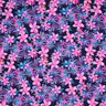 Badpakstof Tropische bloemen – marineblauw/pink,  thumbnail number 1