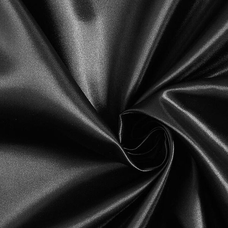 Polyestersatijn – zwart,  image number 1