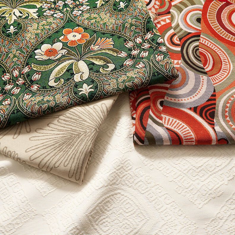 Decostof Jacquard decoratieve diamanten 275 cm – ecru, image number 5