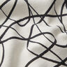 Decostof Jacquard abstracte lijnen – ivoor/zwart,  thumbnail number 2