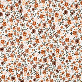 GOTS Katoenjersey Herfstbloemen Digitaal printen – wit/roos,  GOTS Katoenjersey Herfstbloemen Digitaal printen – wit/roos,