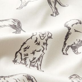 Decostof Canvas Honden – creme/grijs, 