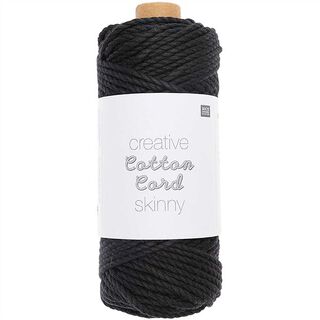 Creative Cotton Cord Skinny macramé-garen [3mm] | Rico Design – zwart, 