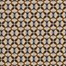 Katoenen stof Cretonne Bloemen-vakjes – zwart/licht taupe,  thumbnail number 1