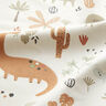 Katoenpopeline vrolijke dinosaurussen – creme/reekalf,  thumbnail number 2
