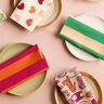 Decostof Half panama Blokstrepen – intens roze/oranje,  thumbnail number 7