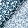Gecoate katoen abstracte minibladeren – oceaanblauw/wit,  thumbnail number 5