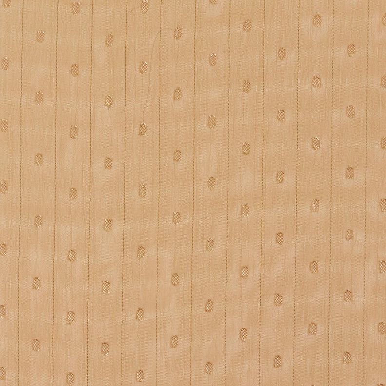Chiffon dobby metallic krijtstreep – donkerbeige/zilver metallic,  image number 1
