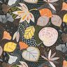 Katoenen stof Cretonne Bladeren – zwart/oranje,  thumbnail number 6