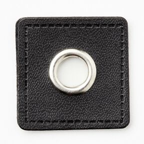 Oogje [30 x 30 mm] – zwart/zilver metallic, 