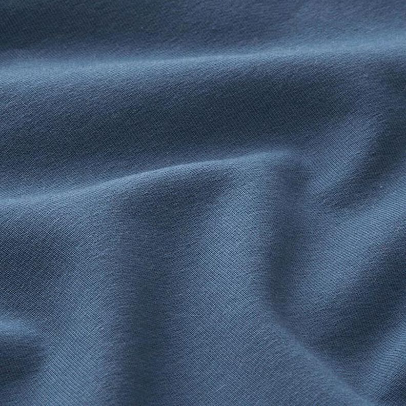 Licht katoenen sweatstof effen – jeansblauw,  image number 4