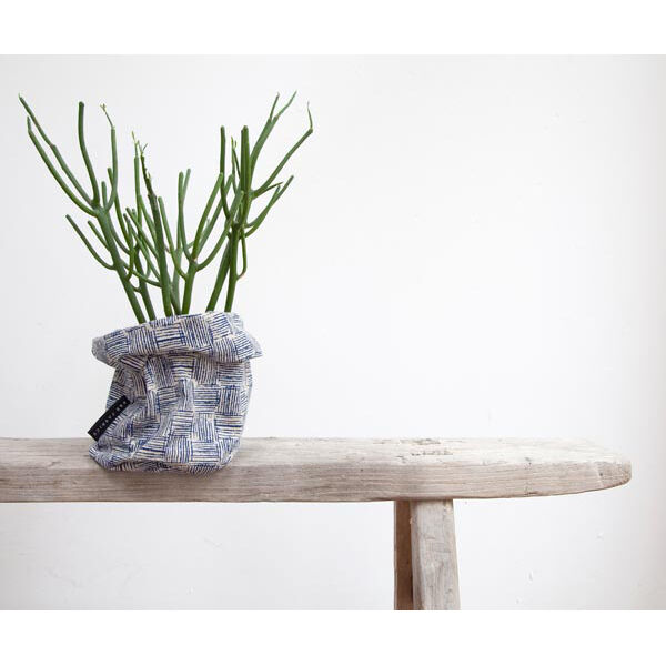 Decostof half panama Strepen – marineblauw, image number 5