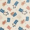 Gezellige fleece Collegejas – lichtbeige/blauw,  thumbnail number 1