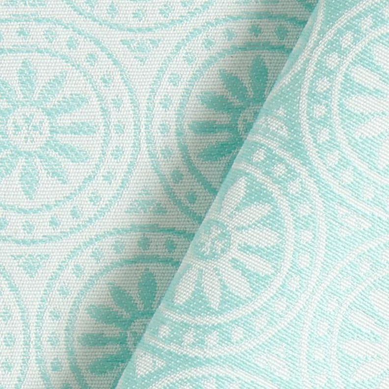 Outdoorstof Jacquard Cirkelvormige decoraties – mint/ecru,  image number 4