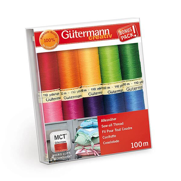Naaigarenset allesnaaigaren 3 - sterke kleuren - | BONUS PACK! | Gütermann creativ,  image number 1