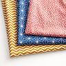 Katoenen stof Cretonne Zigzag – terracotta/wit,  thumbnail number 3