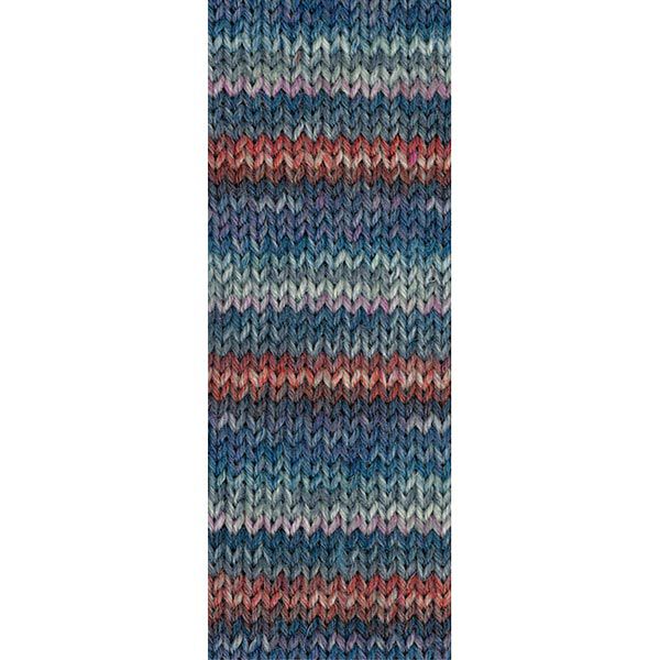 LANDLUST Sockenwolle „Bunte Ringel“, 100g | Lana Grossa – blauw/rood,  image number 2