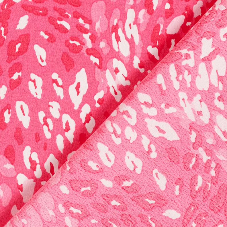Crêpe abstract luipaardpatroon – intens roze,  image number 4