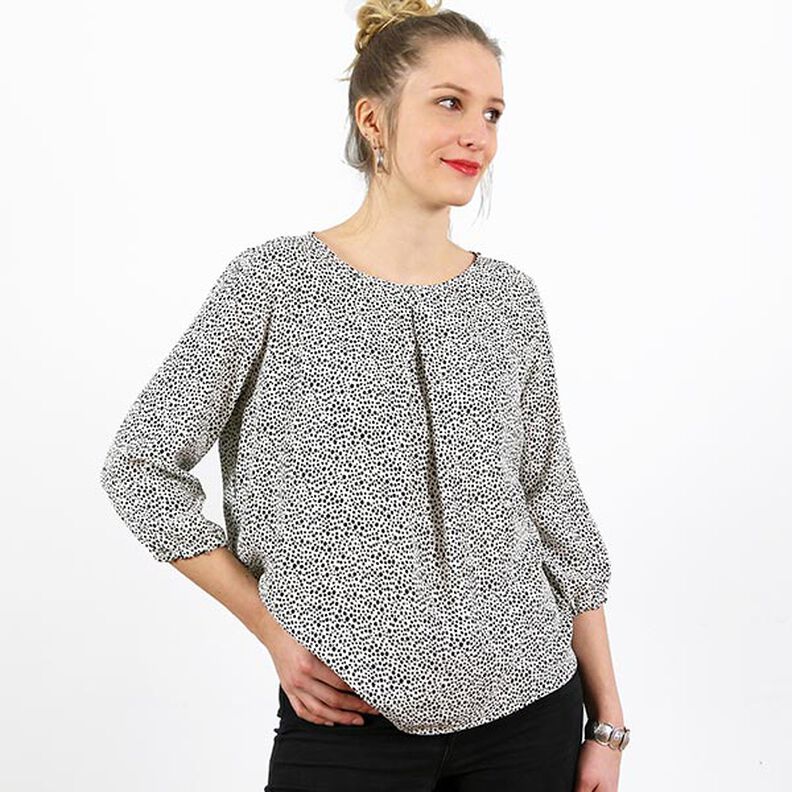 FRAU SUKI - Instapblouse met plooien, Studio Schnittreif | XS - XXL,  image number 5