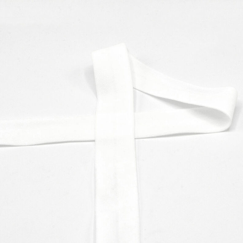 Elastisch bandje (rubberen vouw) mat [20 mm] – ecru,  image number 1