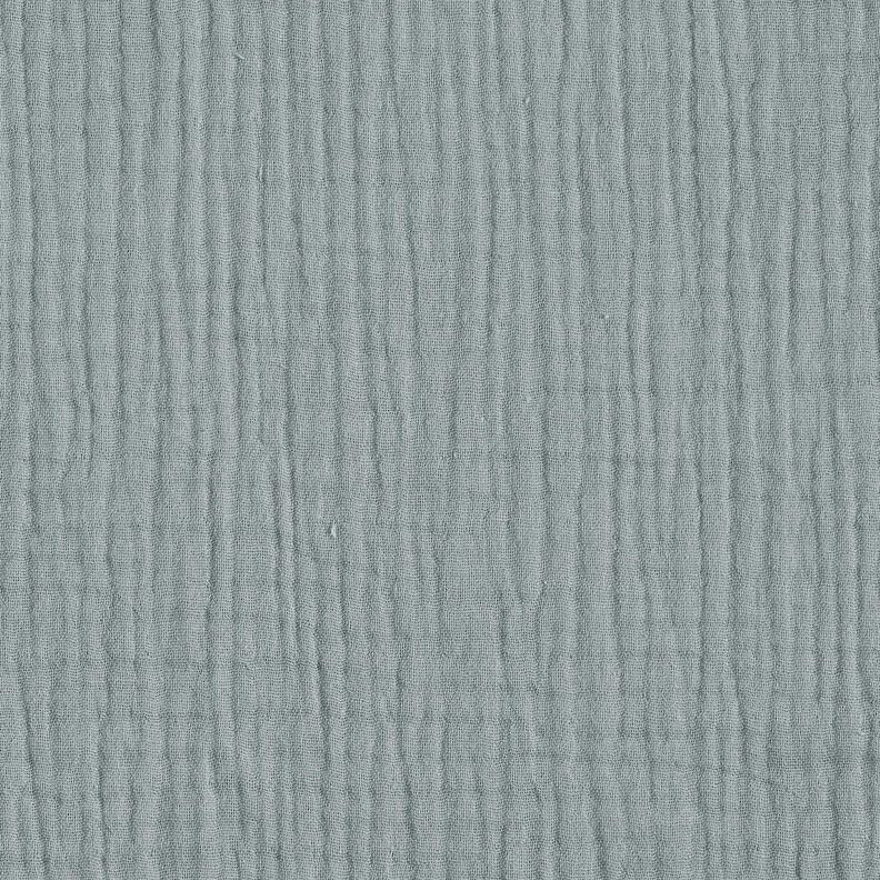 Drielaagse katoenen mousseline Effen – olifantgrijs,  image number 3